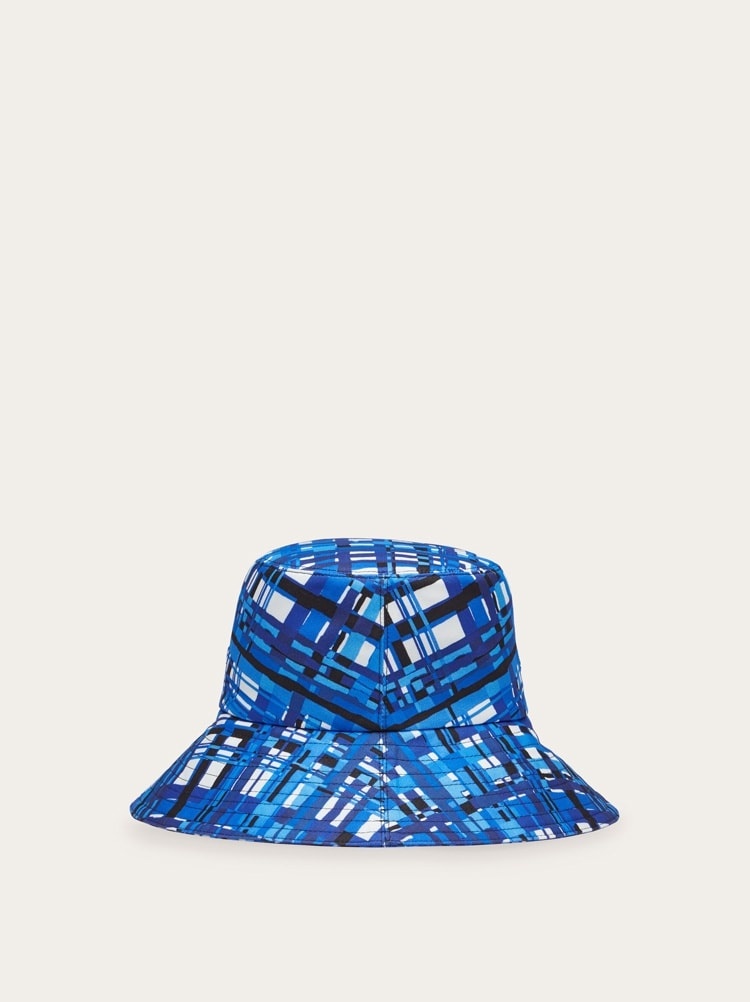 CHECK PRINT BUCKET HAT - 2