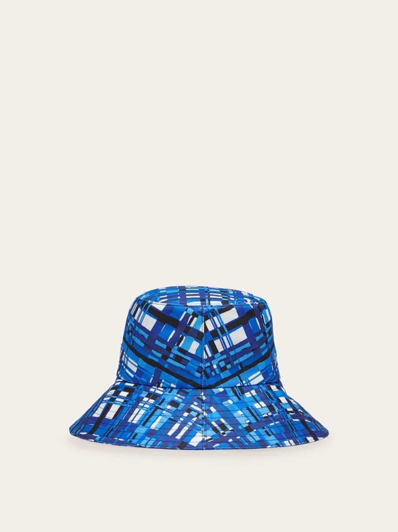 FERRAGAMO CHECK PRINT BUCKET HAT outlook
