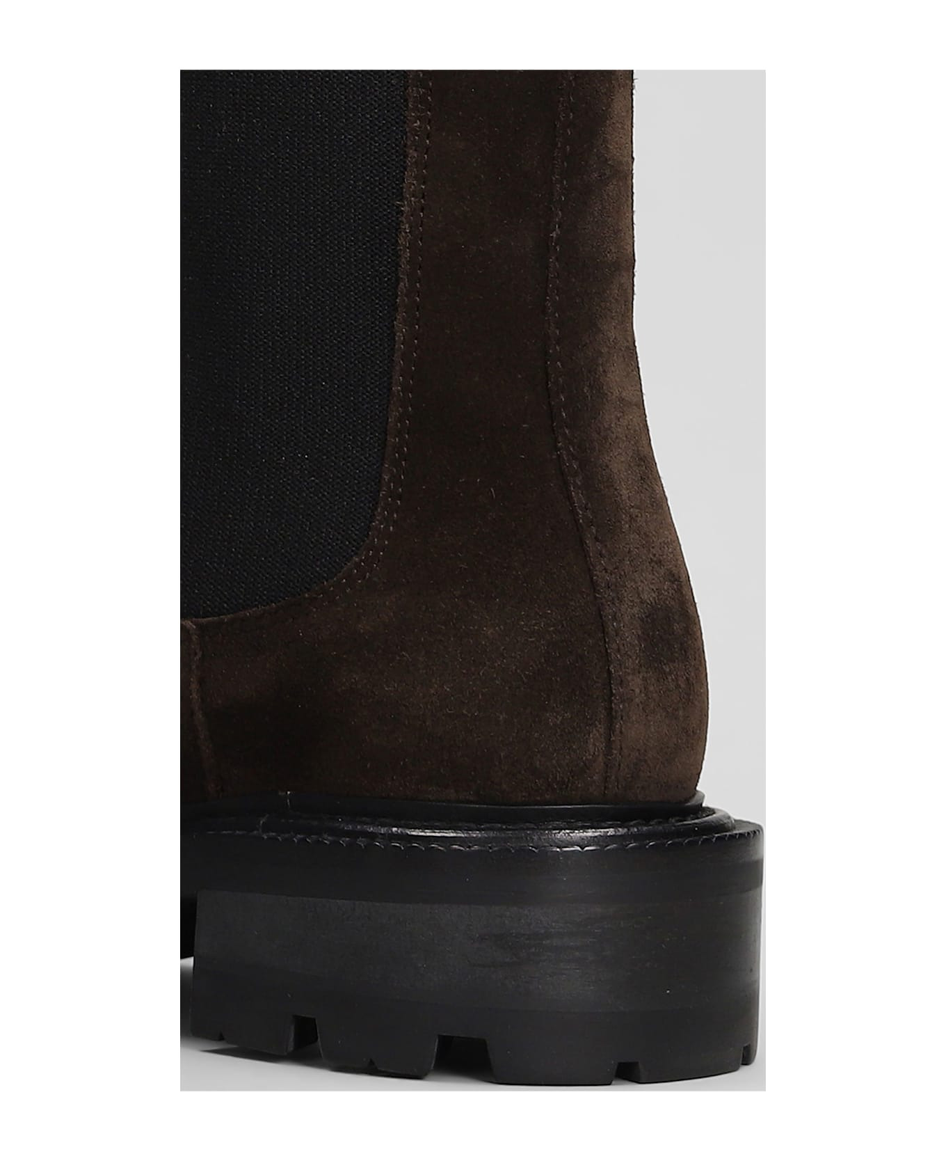 Napa Chelsea Boot Combat Boots In Brown Suede - 5