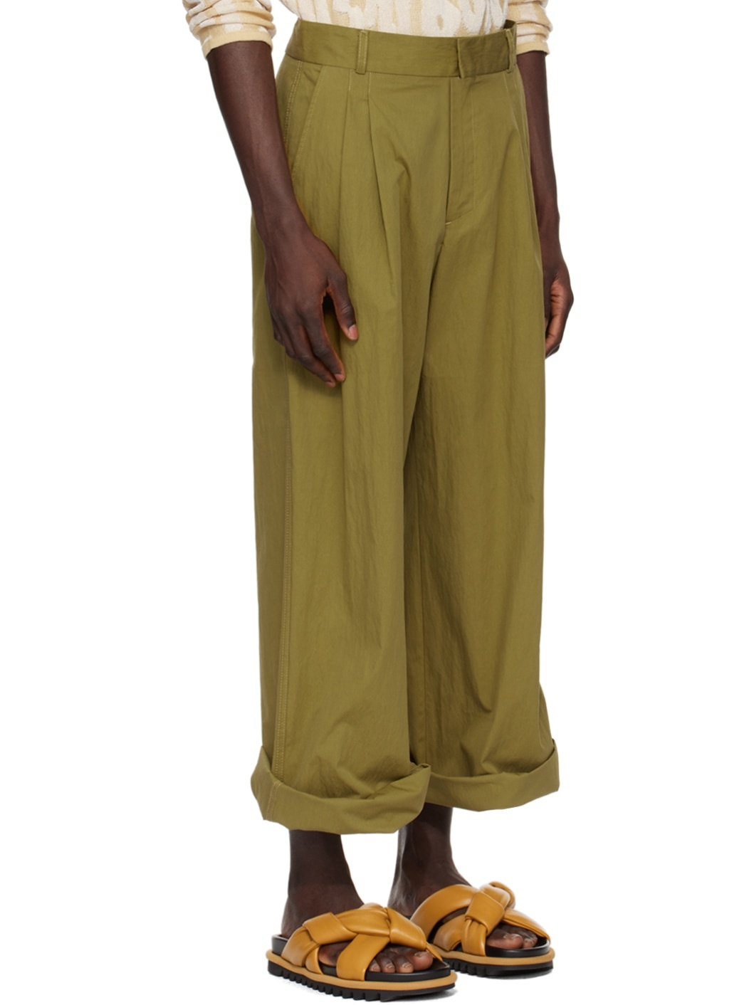 Khaki Loose-Fit Trousers - 2