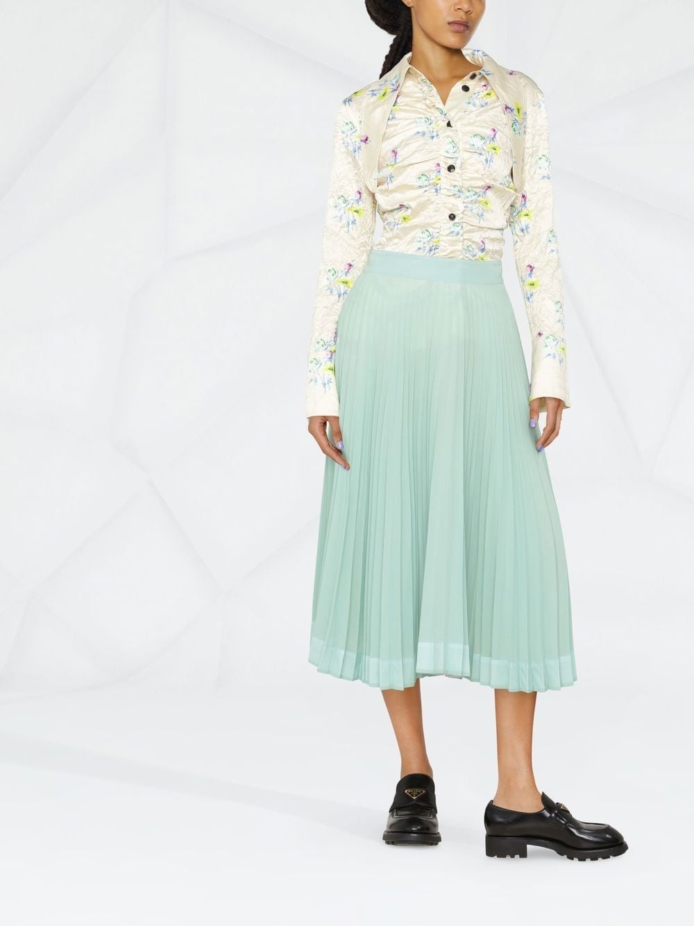 pleated midi skirt - 2