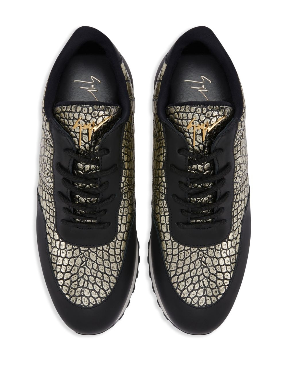 Jimi Running panelled metallic sneakers - 4