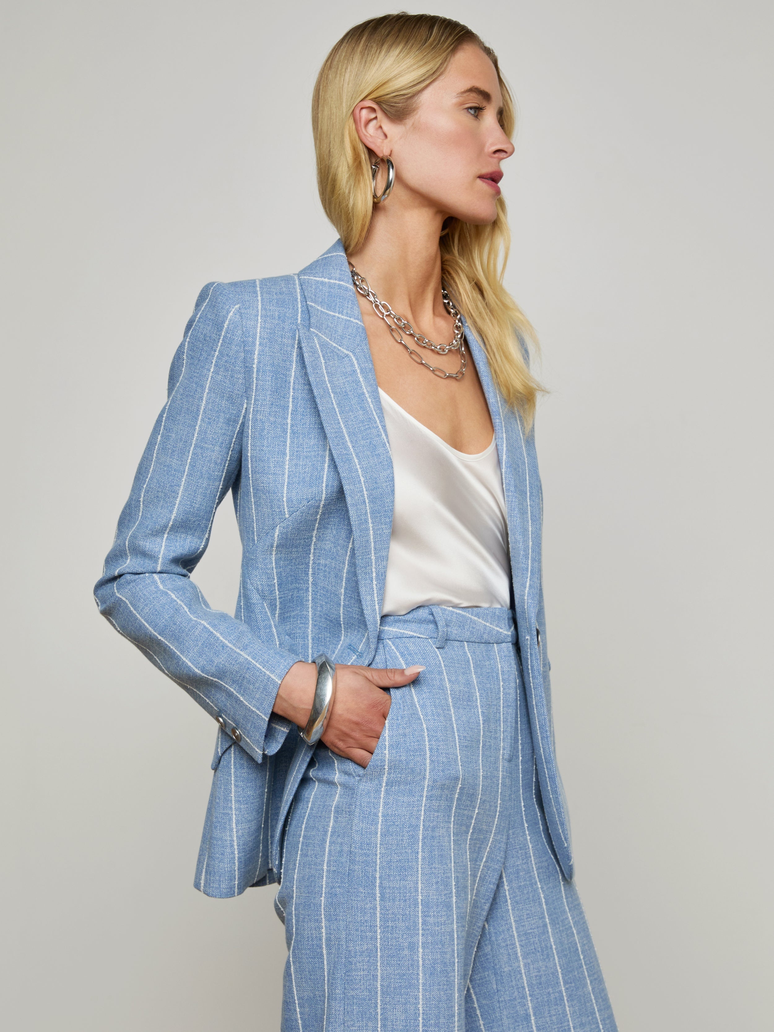 Chamberlain Pinstriped Blazer - 4