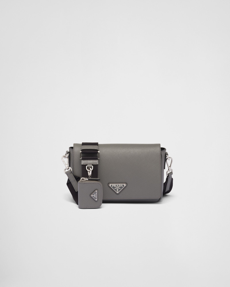 Saffiano leather shoulder bag 1