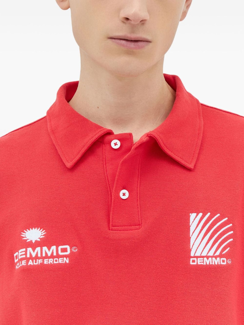panelled cotton polo shirt 4