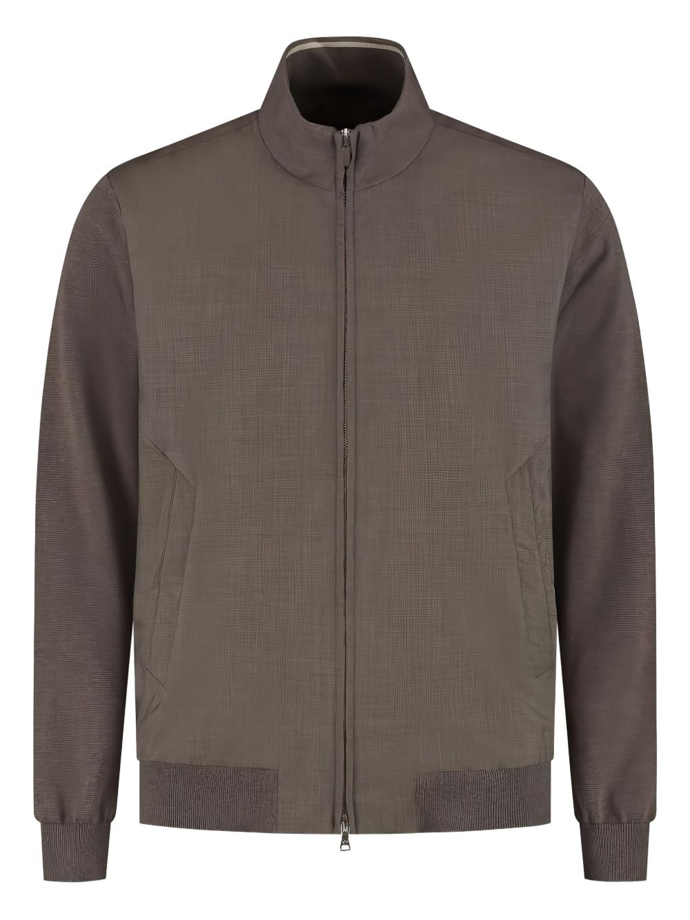 silk-blend bomber jacket - 1