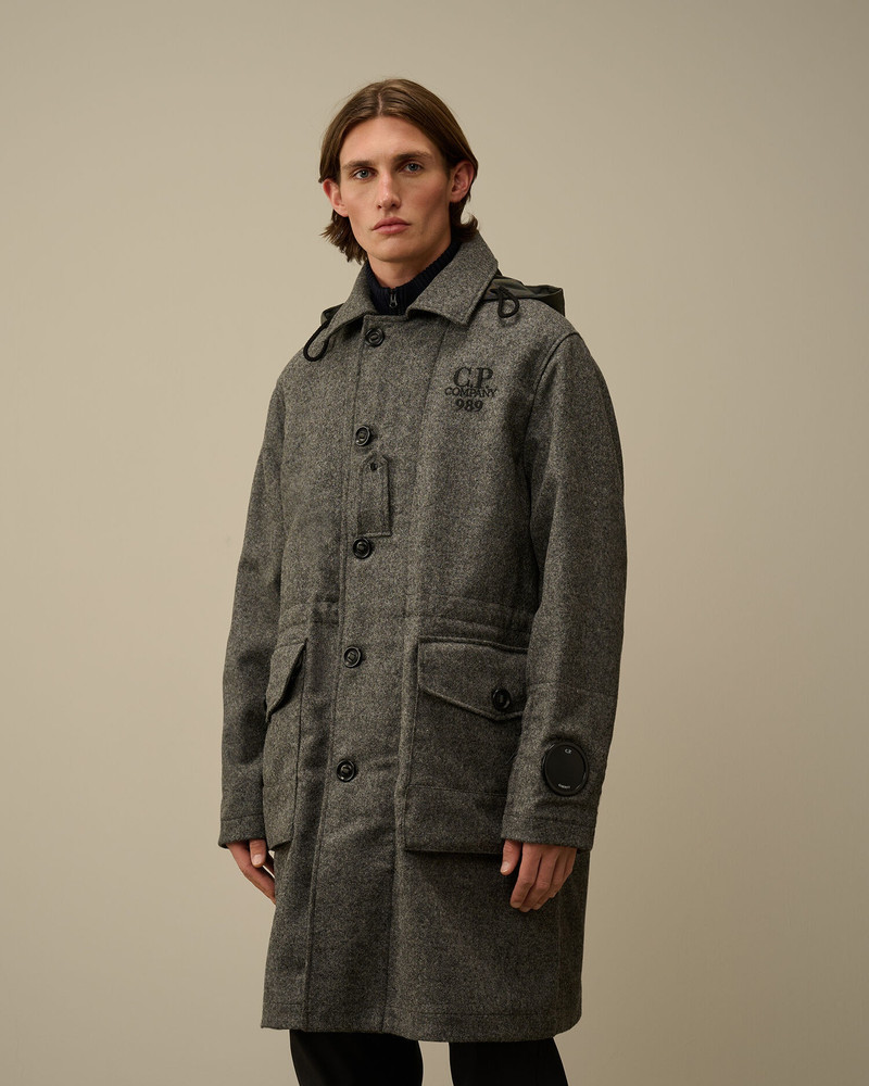 C.P. Company Shetland Twill Hooded Car Coat outlook