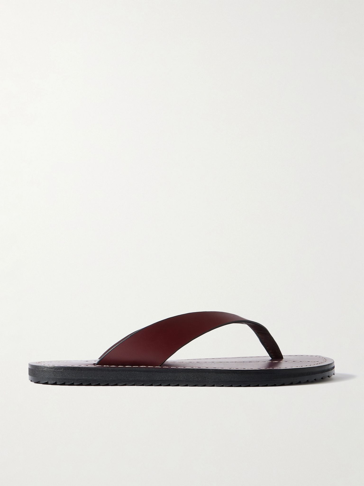 Flora leather flip flops Merlot - 1