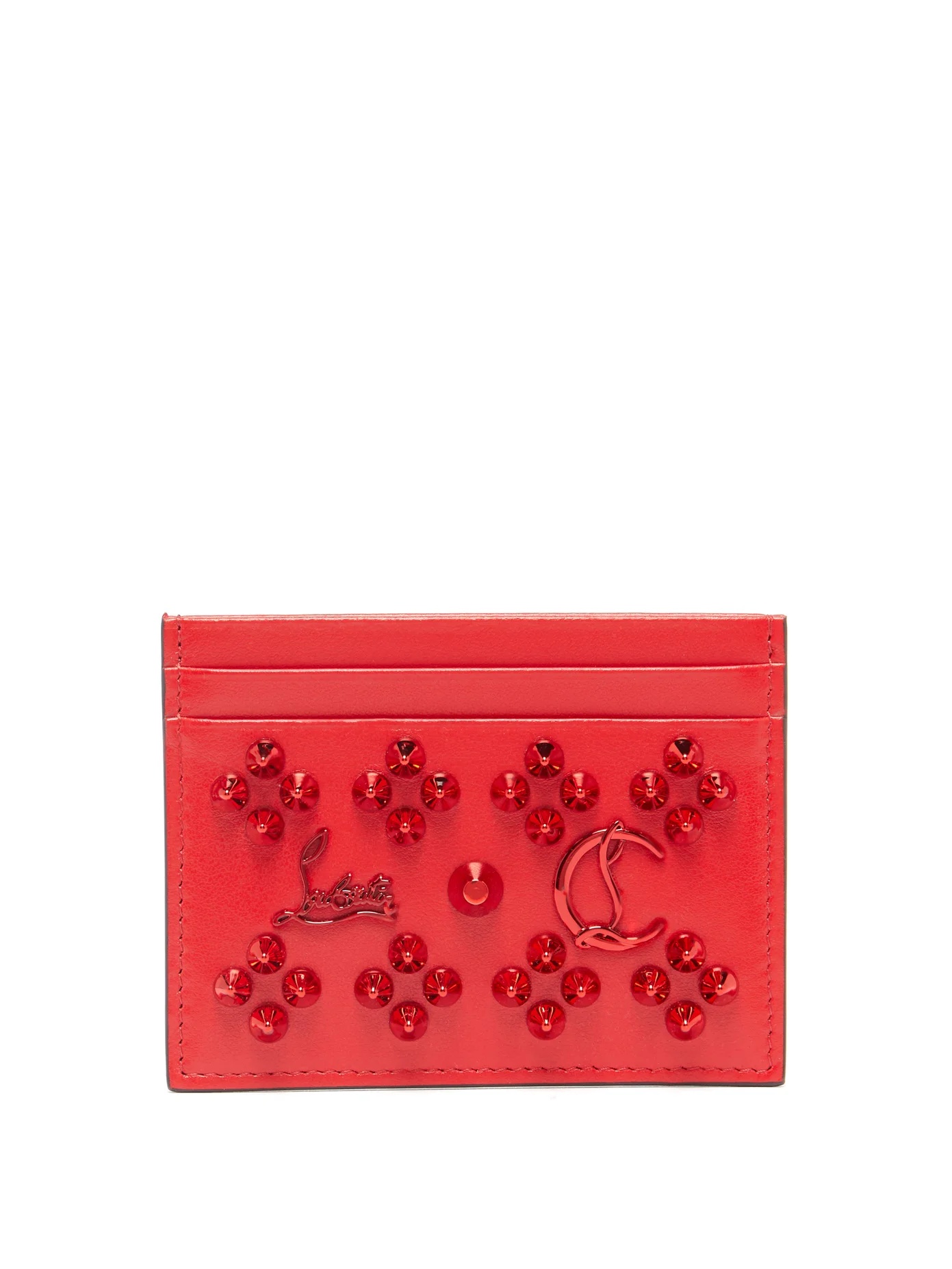 Kios studded leather cardholder - 1