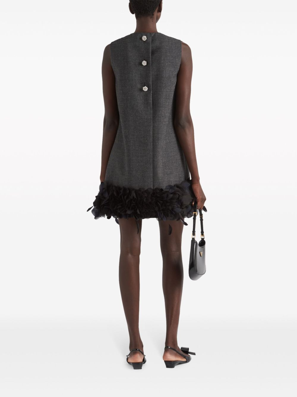 feather-detail mini dress - 3