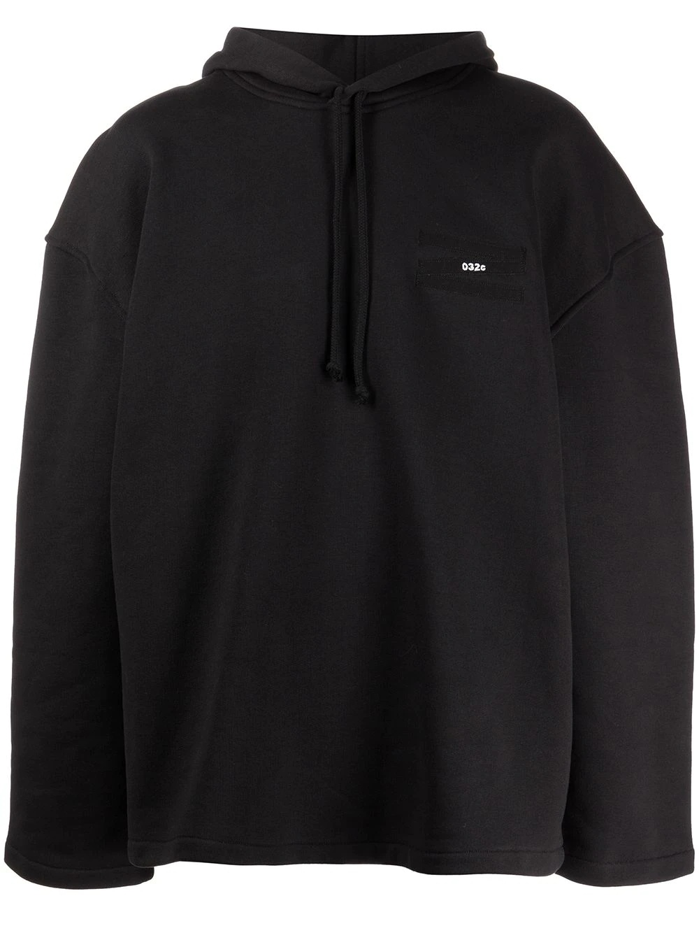 logo-embroidered cotton hoodie - 1