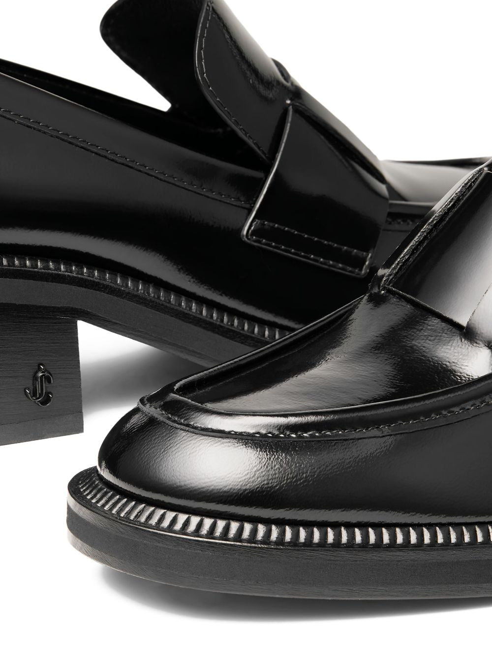 50mm Tylor leather block-heel loafers - 5