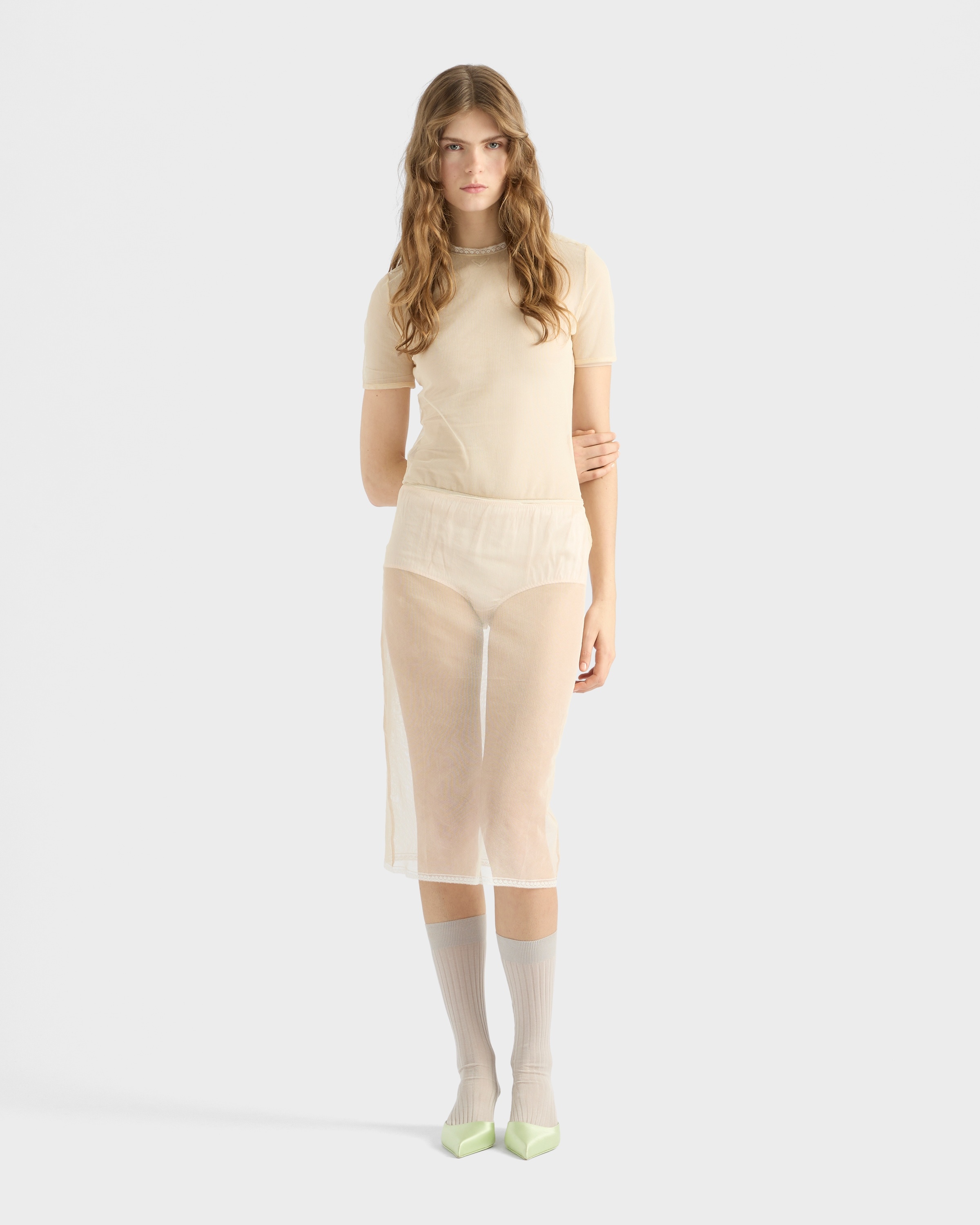Cotton tulle T-shirt - 2