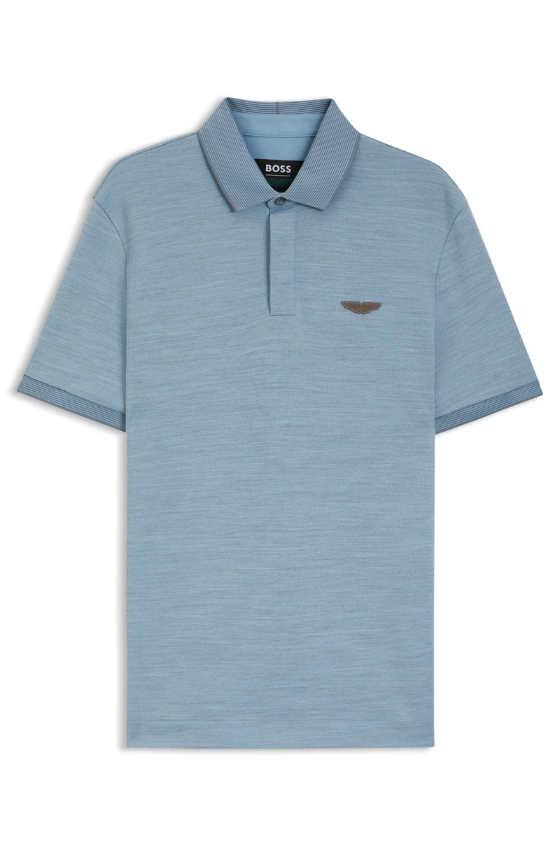 BOSS X ASTON MARTIN POLO SHIRT IN WOOL-COTTON PIQUÉ 1