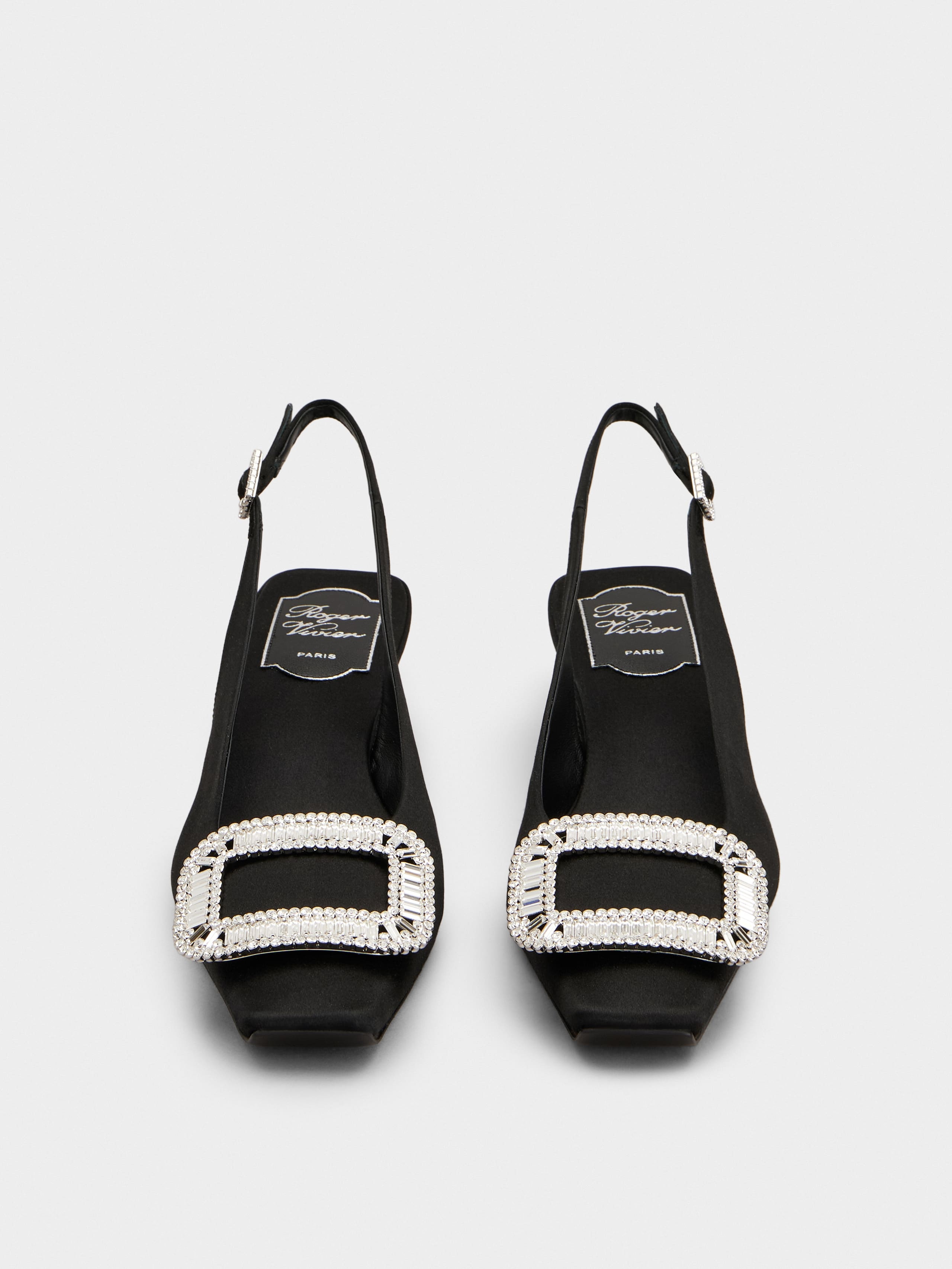 Belle Vivier Slingback Pumps in satin - 7