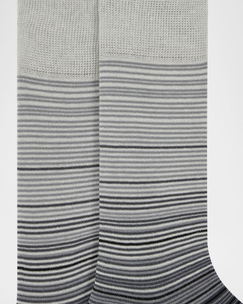 Paul Smith Men's Marcel Ombre Thin Stripe Cotton Crew Socks outlook