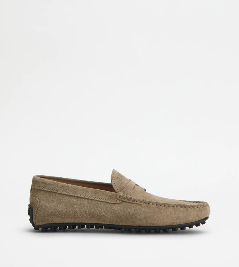 CITY GOMMINO DRIVING SHOES IN SUEDE - BEIGE 1