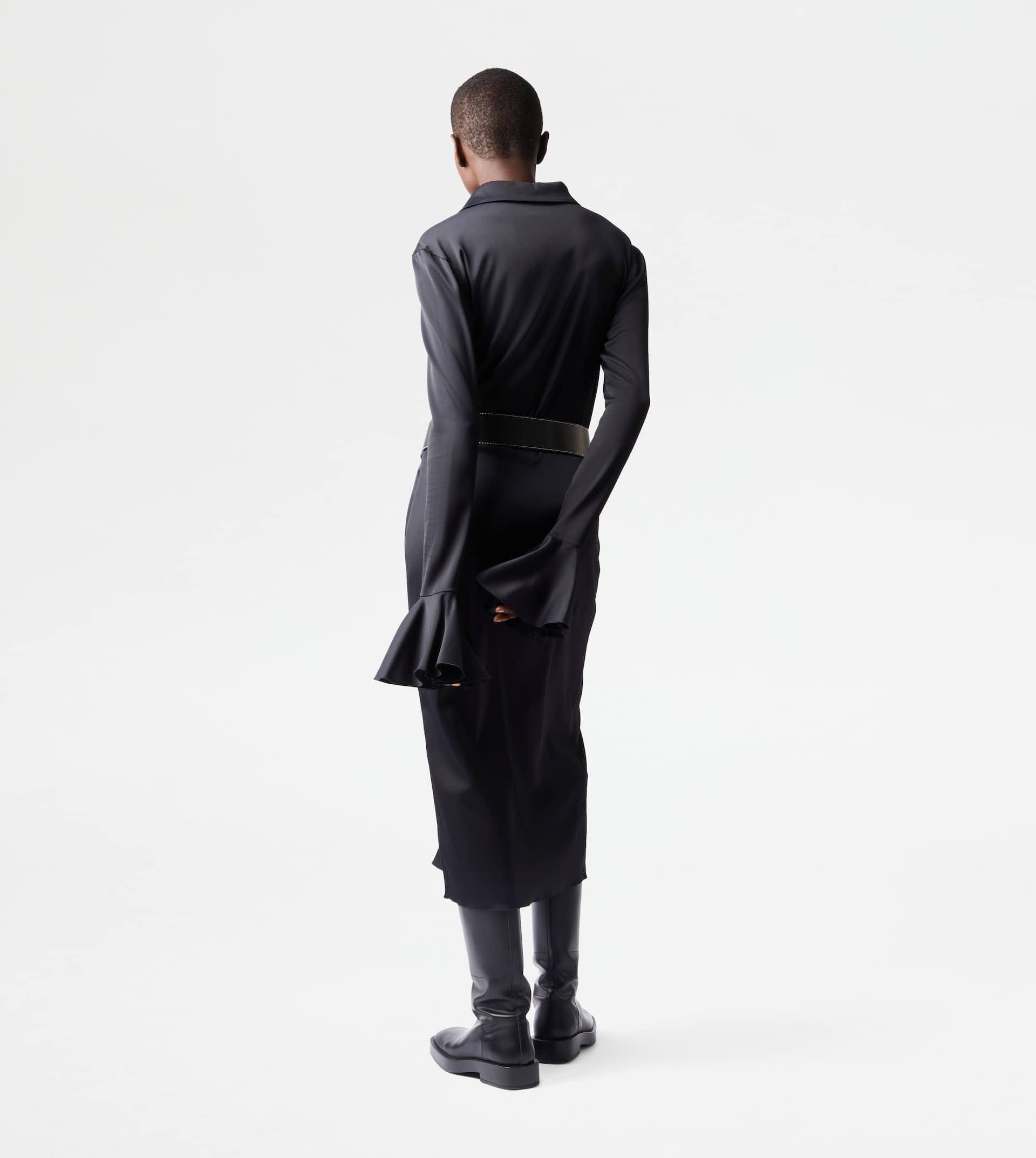 ZIPPED DRESS - BLACK - 3