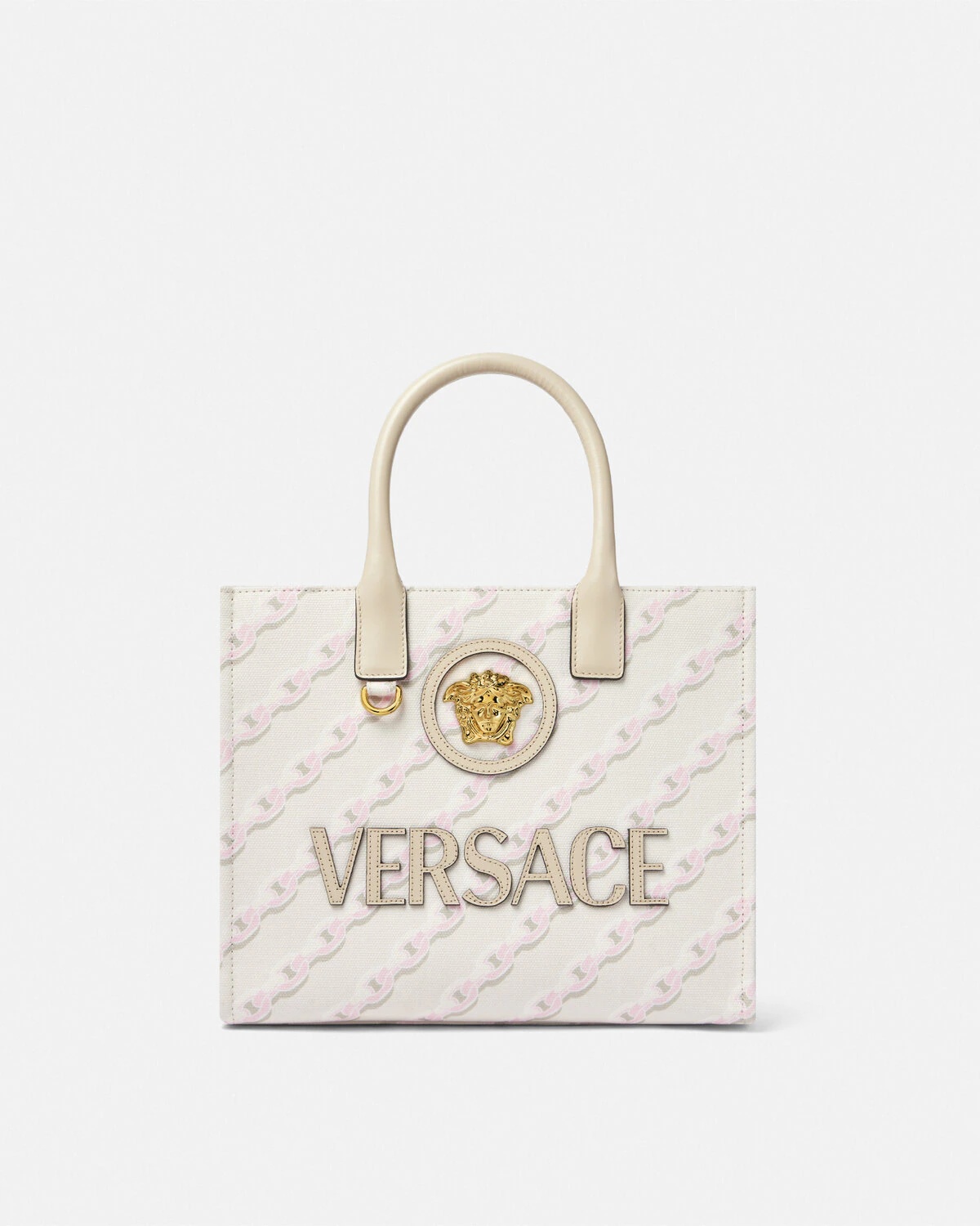 Chain Stripes La Medusa Small Tote Bag - 1