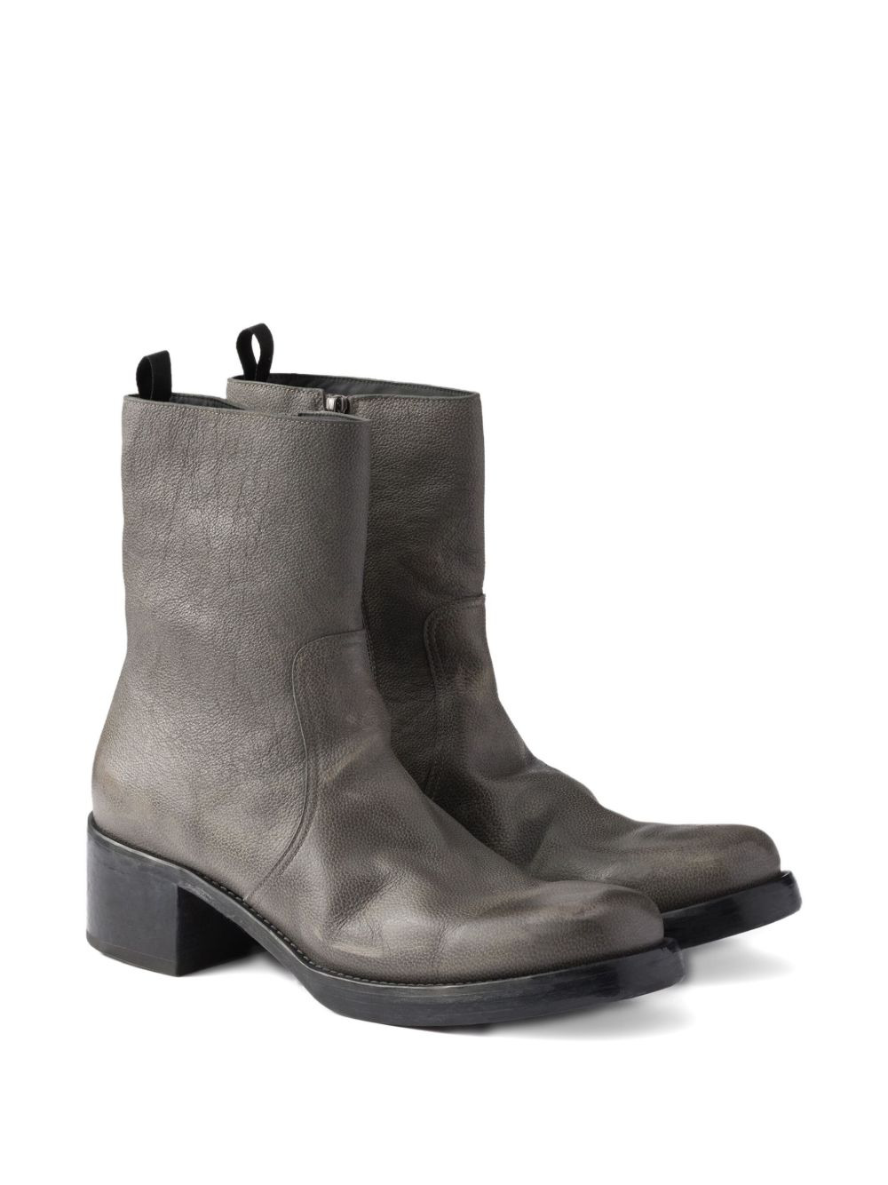 leather biker boots - 2