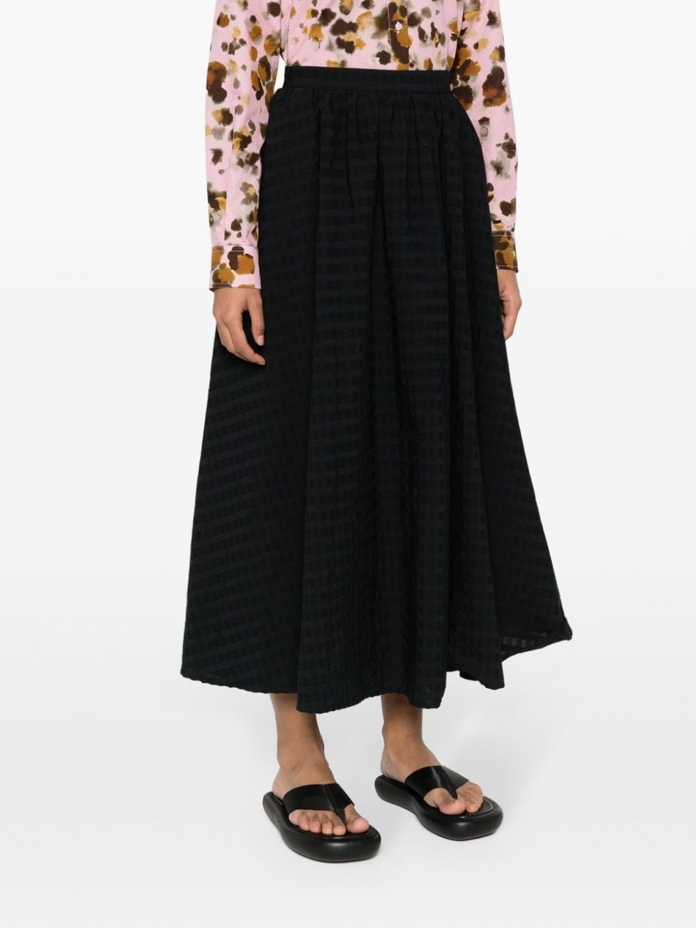 seersucker-embellished skirt - 3