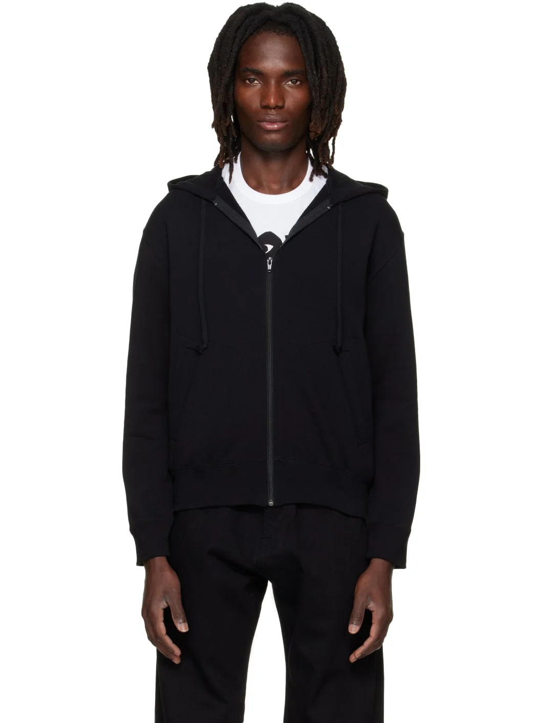 Black Heart Back Emblem Hoodie - 1