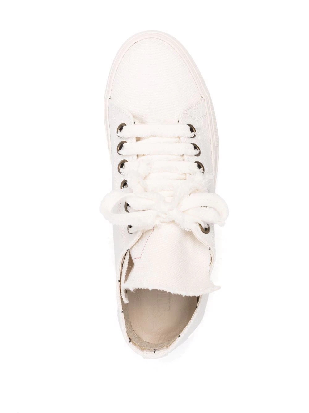 low-top canvas sneakers - 4