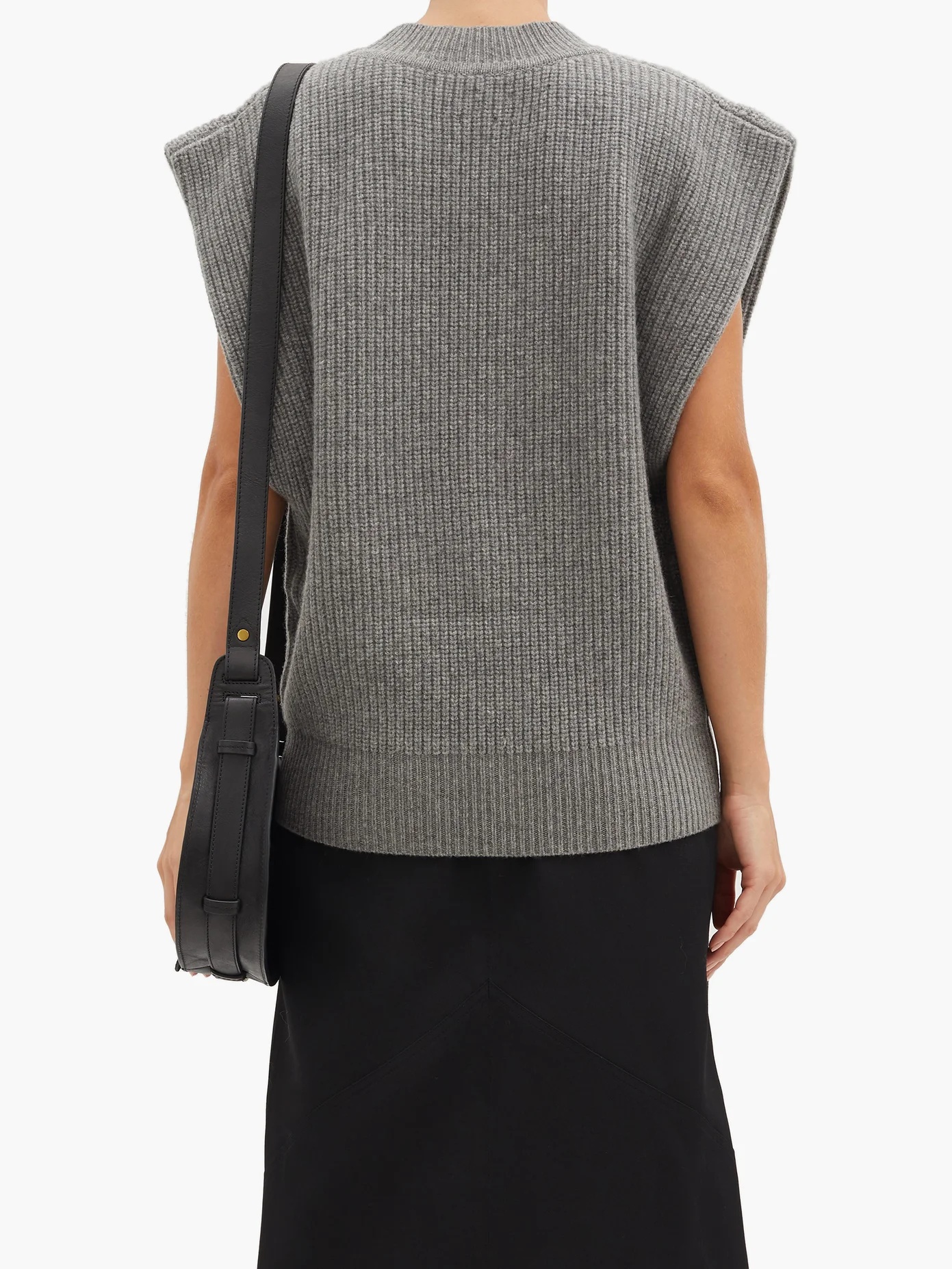 Bridget cap-sleeve cashmere and wool sweater - 5