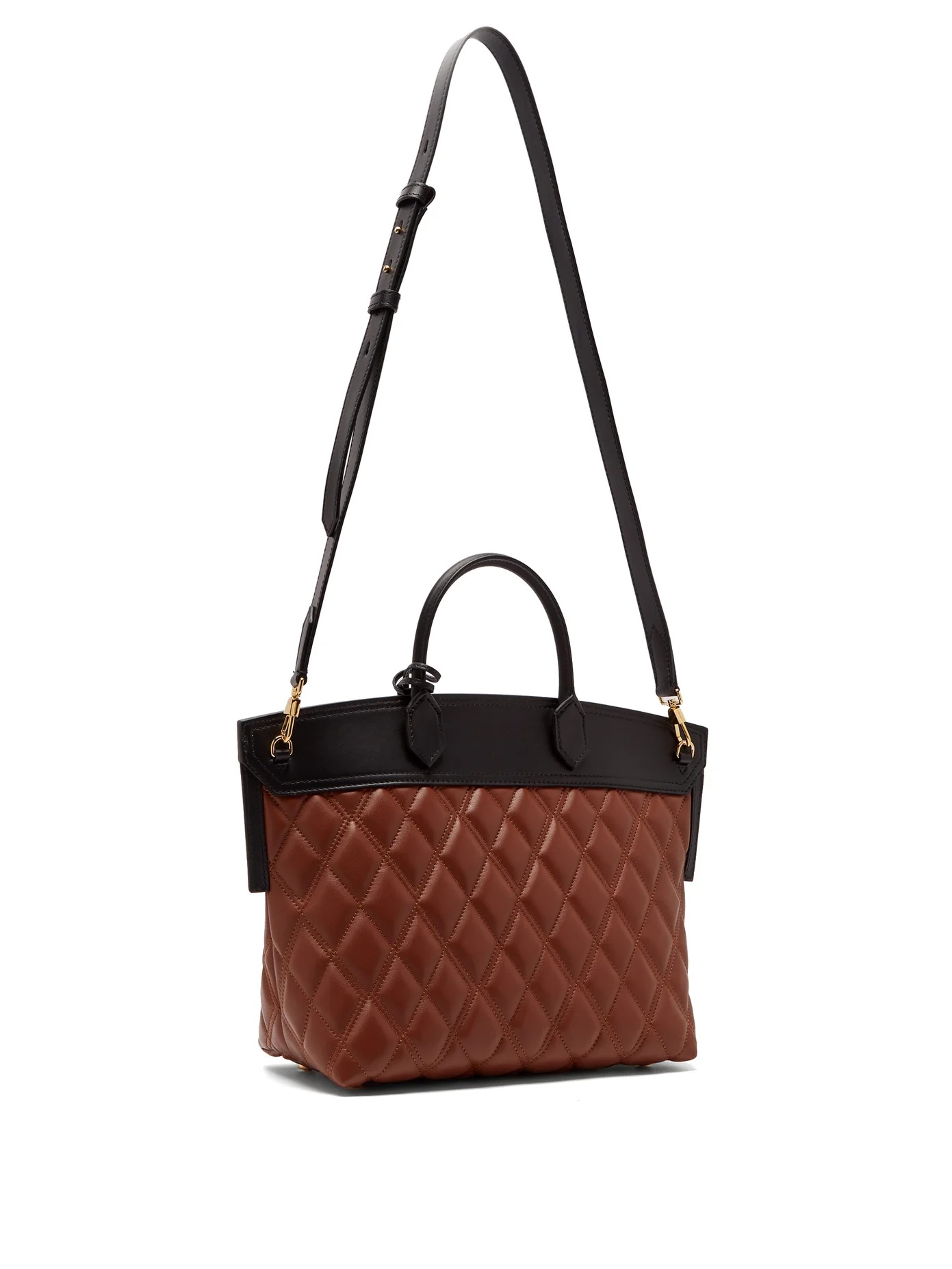 Society small quilted leather tote bag - 4