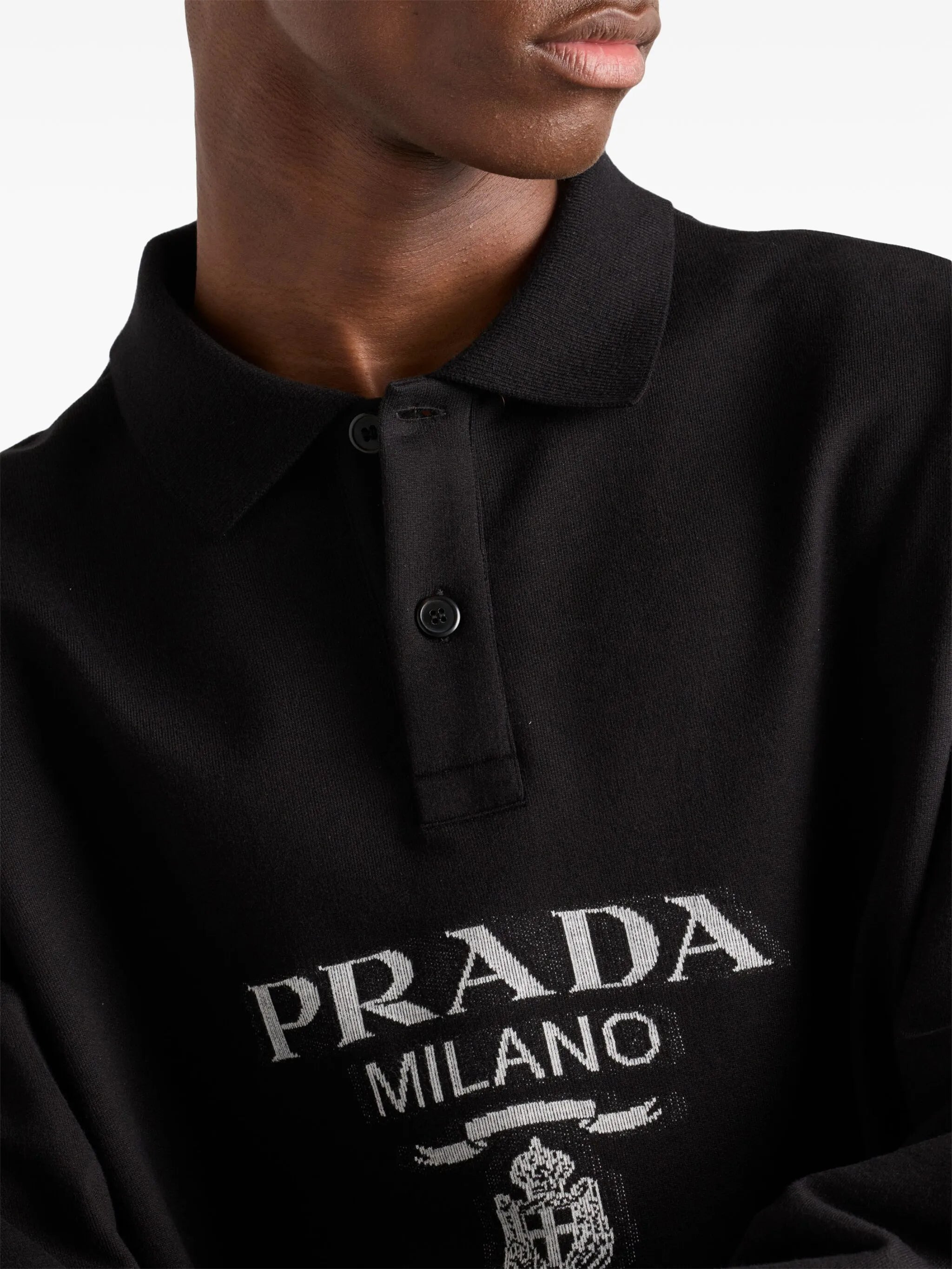 jacquard-knitted logo polo shirt - 5