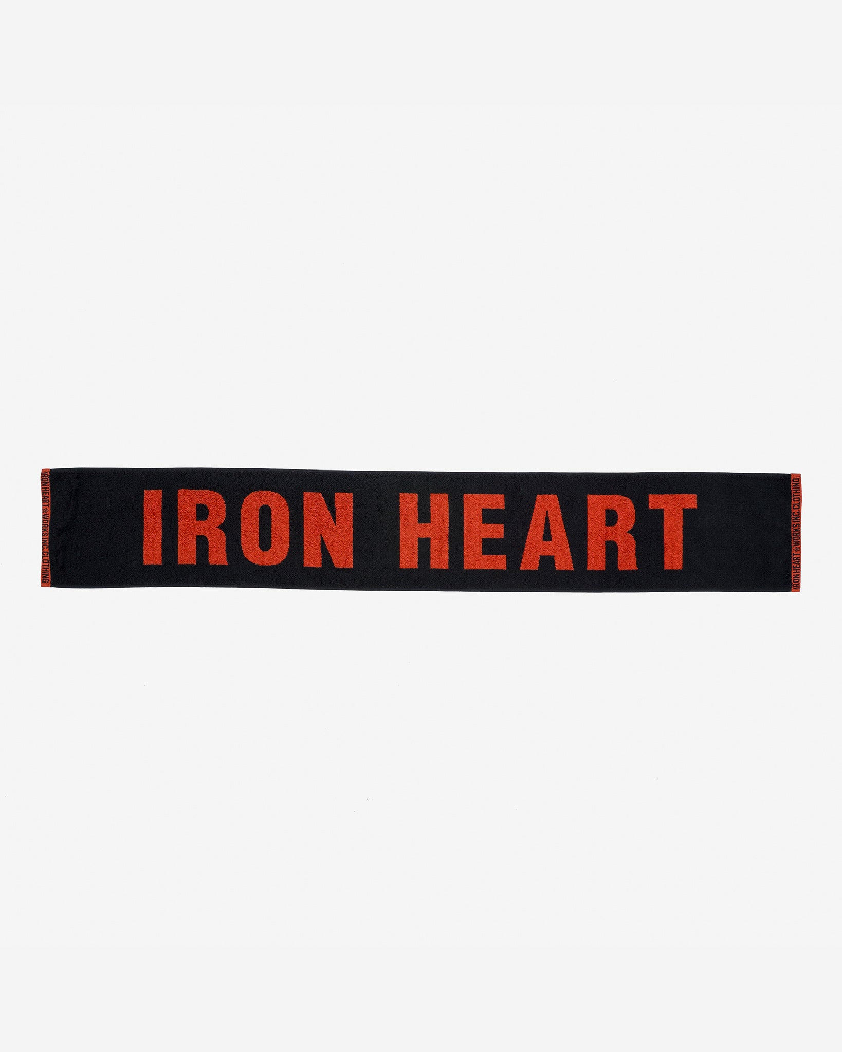 IHG-065-ORABLK Iron Heart Small Imabari Towel - Orange/Black - 2