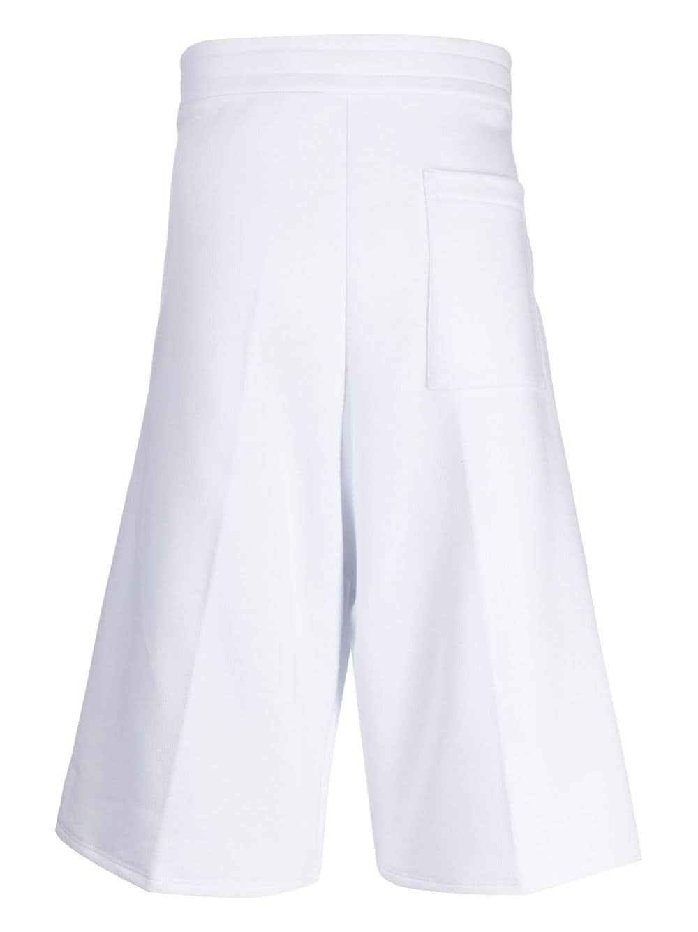 logo-patch cotton track shorts - 2