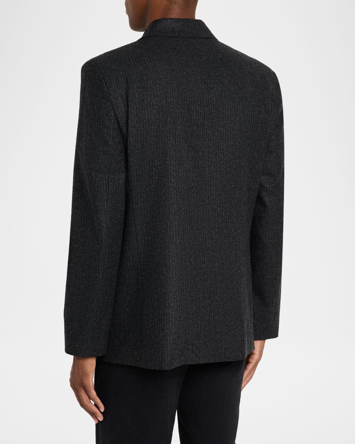 Men's Pinstripe Wool Blazer - 3