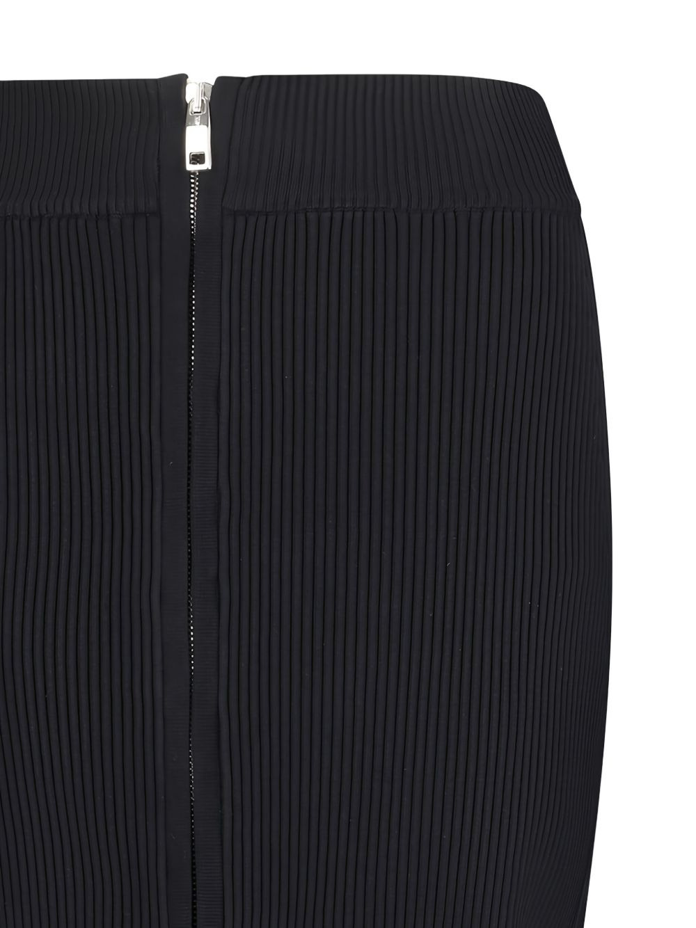 ribbed zip-front maxi skirt - 3