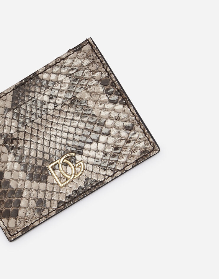 Python leather card holder with crossover DG logo - 4