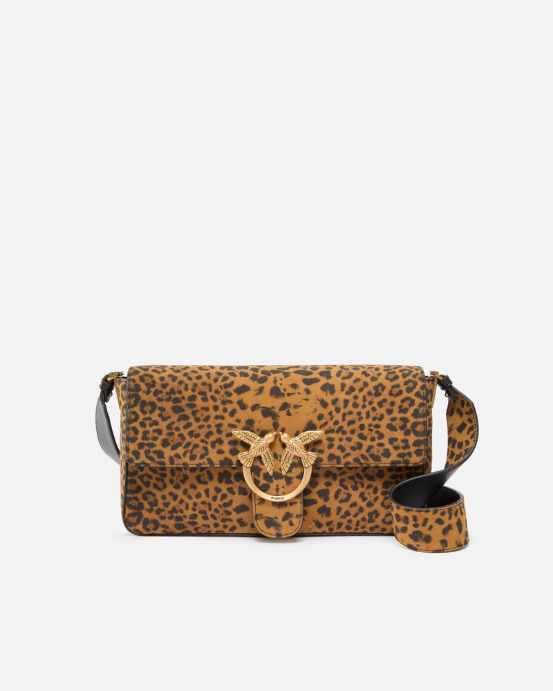 LOVE BAG ONE SLOUCHY MEDIUM SHOULDER BAG IN LEOPARD-PRINT SUEDE 1