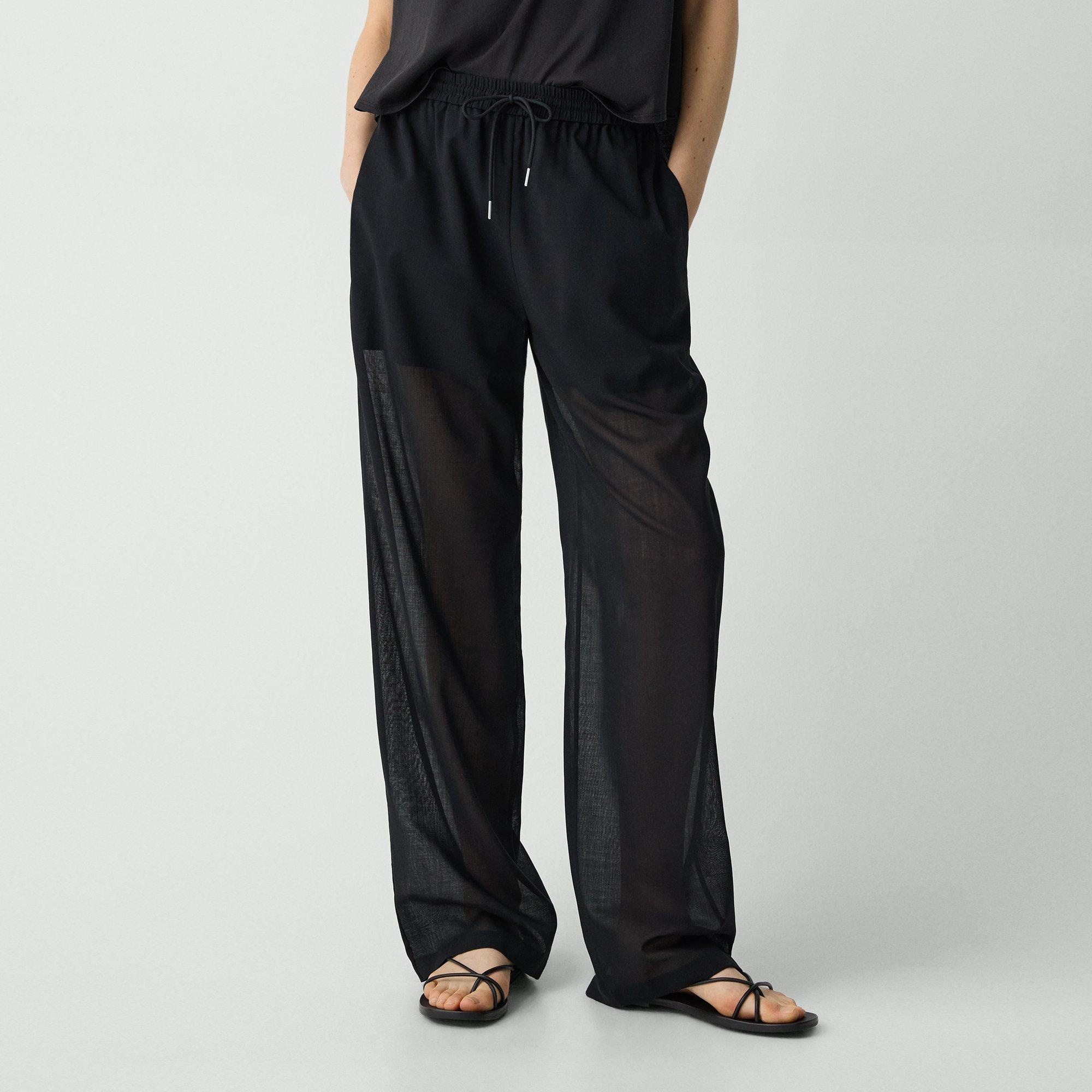 Drawcord Pull-On Pant in Lightweight Wool - 5