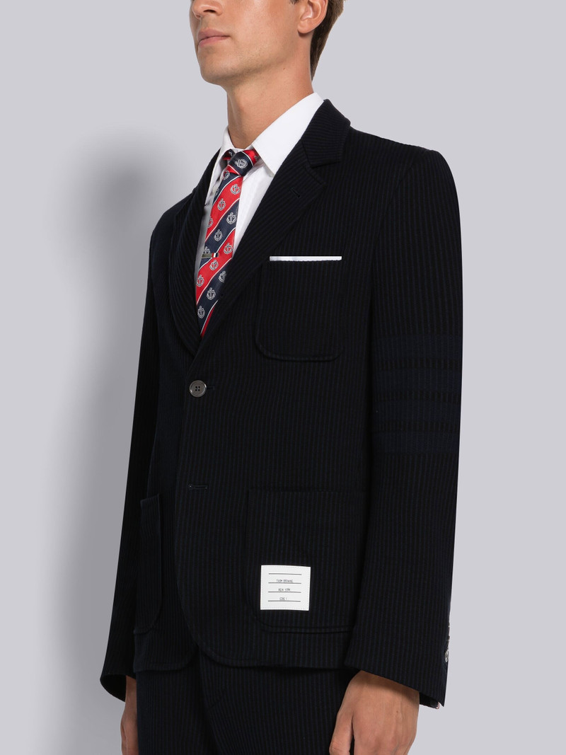 Thom Browne Seersucker Loopback 4-Bar Sack Jacket outlook