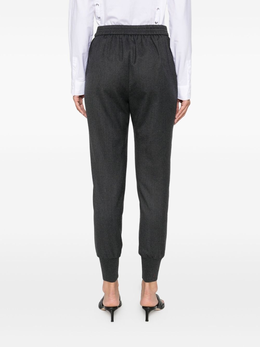 elasticated wool trousers - 4