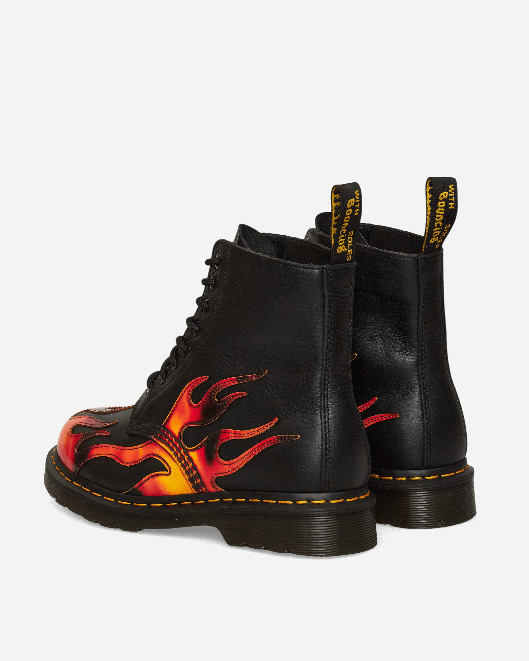 1460 Pascal Flame Boots Black / Vibrant Red - 4