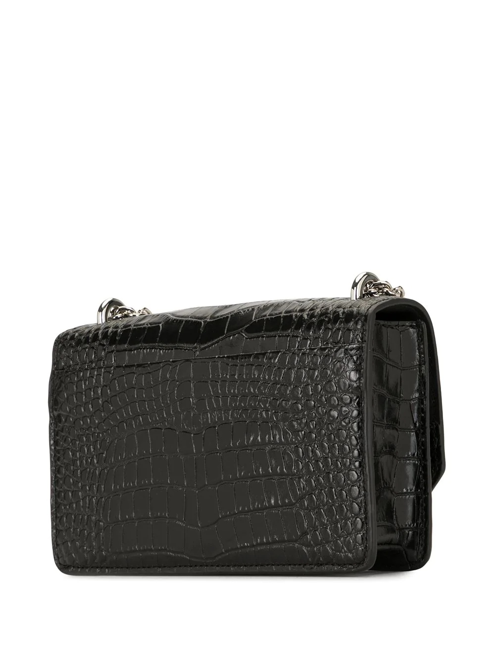 Alix chain crocodile-effect clutch bag - 3