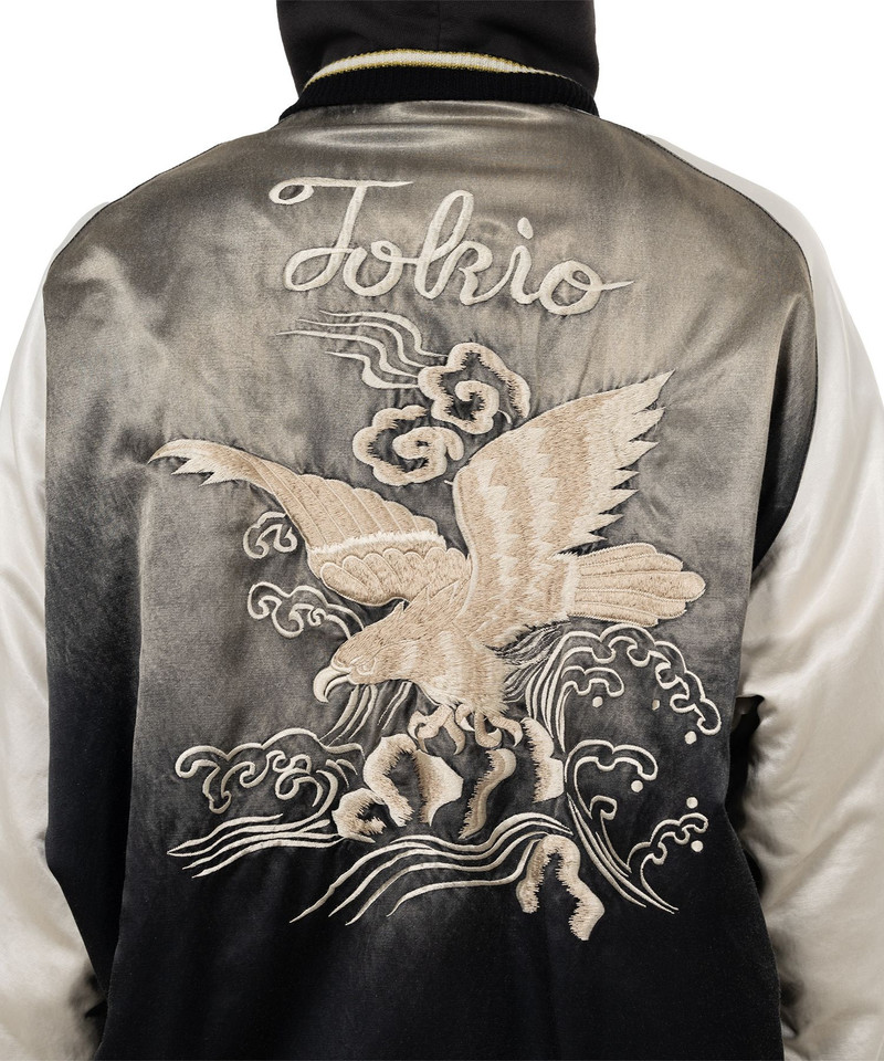 Reversible Hoodie Layered Souvenir Jacket 9