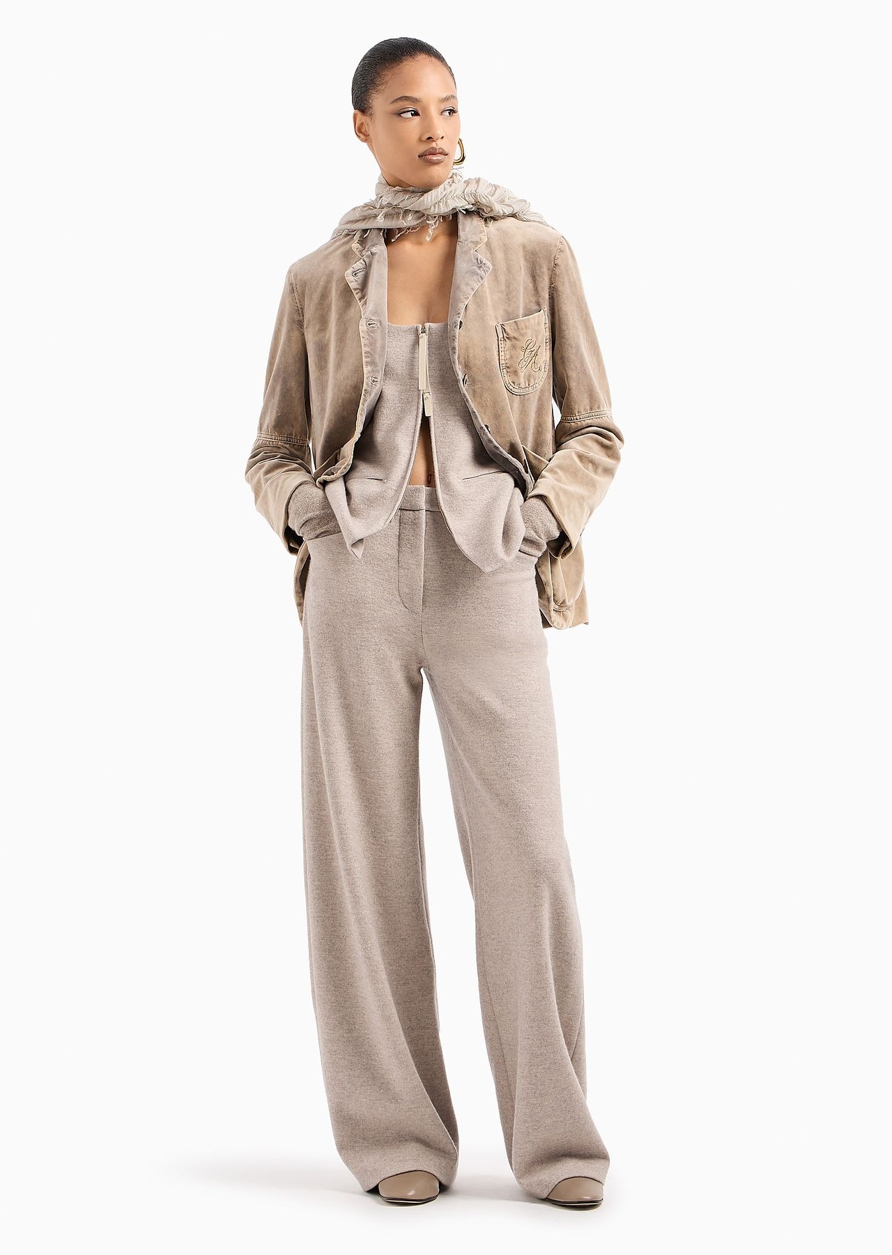 Single-breasted cashmere double cloth waistcoat - 4