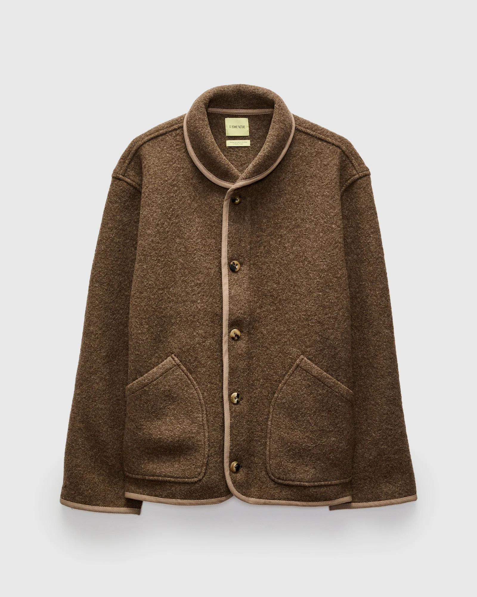 Alpine Jacket in Ash Brown Wool - 1