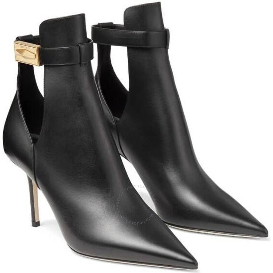 Jimmy Choo Black Nell 85 Leather Ankle Boots - 2