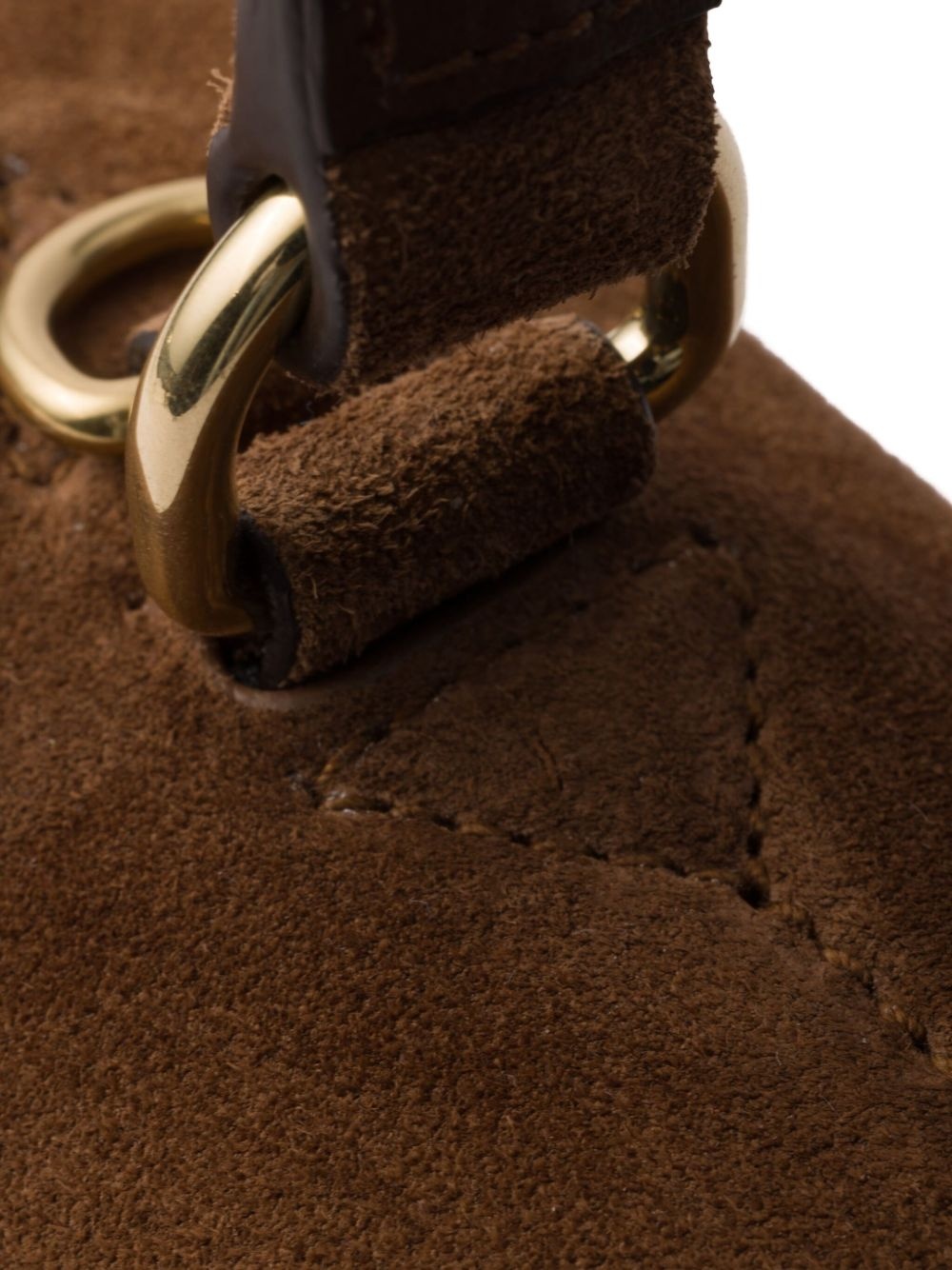 medium suede shoulder bag - 5