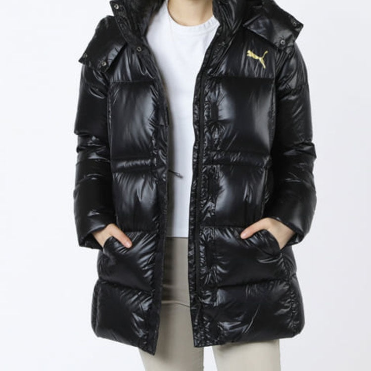 (WMNS) PUMA Cocoon Down Coat 'Black Gold' 585409-01 - 3