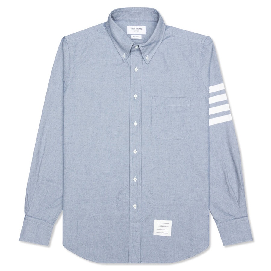 Thom Browne 4 Bar Button Down Flannel Shirt - 5