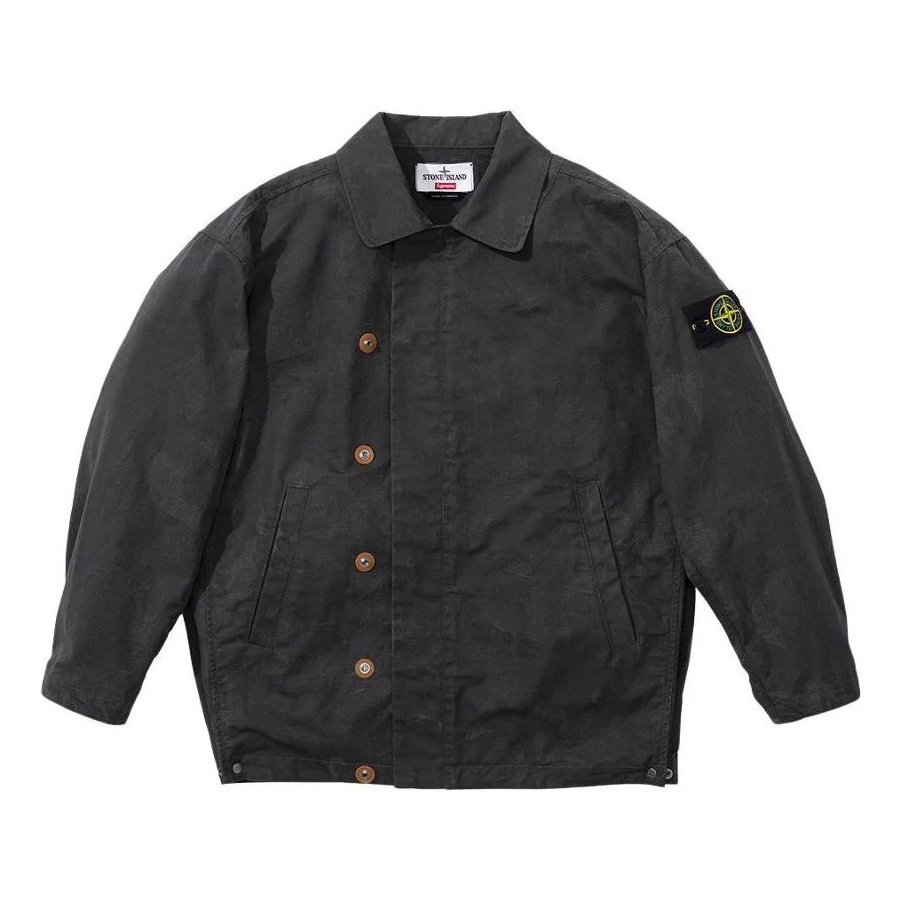 Supreme x Stone Islacnd Reactive Ice Camo Ripstop Jacket 'Black' SUP-SS22-719 - 1