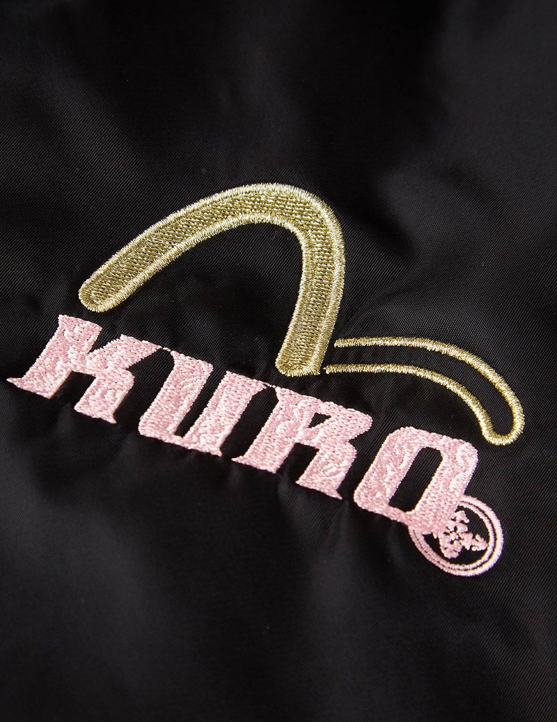 Floral and Kamon Embroidered Down Jacket 9